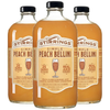 Stirrings Peach Bellini Mix 750ml Bottles - Real Juice No Preservatives - 90 Calories - Drink Mixer