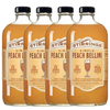 Stirrings Peach Bellini Mix 750ml Bottles - Real Juice No Preservatives - 90 Calories - Drink Mixer