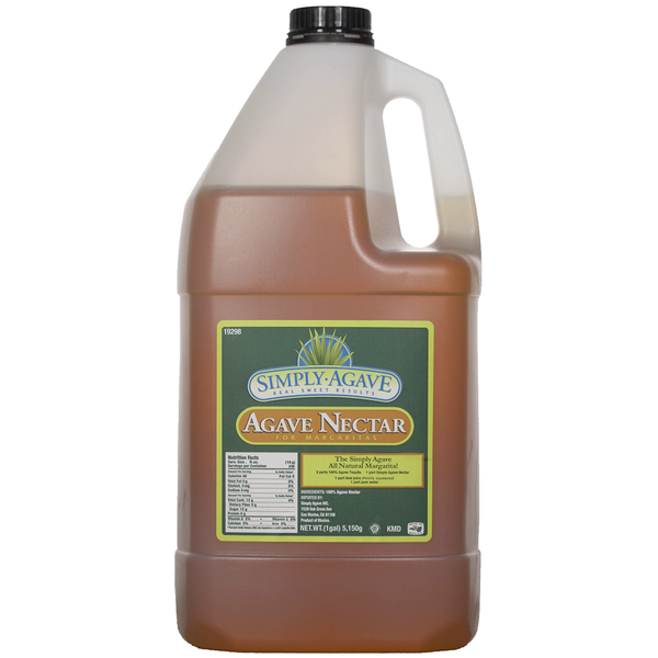 Simply Agave Organic Agave Nectar 1 Gallon - Gold Medal Award-Winning 100% Organic Blue Weber Agave Syrup, Triple Filtered Natural Sweetener for Margaritas, Cocktails, Coffee