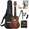 Sawtooth Soprano Ukulele Mahogany 21 inch Ukelele Beginner Kit Online Lesson Padded Gig Bag Premium Wood Uke Stand Picks Quick Start Guide Ukelele Pack