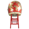 Sawtooth Bruce Dickinson Signature Hand-Painted Golden Dragon Taiko Drum – 24” x 26” Birch Wood with Cowhide Heads, Gold Suspension Rings & Foldable Wooden Riser