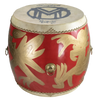 Sawtooth Bruce Dickinson Signature Hand-Painted Golden Dragon Taiko Drum – 24” x 26” Birch Wood with Cowhide Heads, Gold Suspension Rings & Foldable Wooden Riser