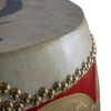 Sawtooth Bruce Dickinson Signature Hand-Painted Golden Dragon Taiko Drum – 24” x 26” Birch Wood with Cowhide Heads, Gold Suspension Rings & Foldable Wooden Riser