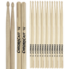 ChromaCast 7A USA Made Hickory Drumsticks Pair - Wood Tipped - Drum Sticks Tour Tested by Pro Drummers - Real American Hickory Wood - GoDpsMusic