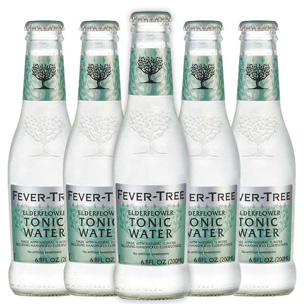 Fever Tree Elderflower Tonic Water - Premium Quality Mixer & Soda - Refreshing Beverage for Cocktails & Mocktails 200ml Bottles - GoDpsMusic