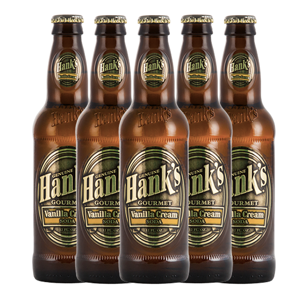 Hank's Genuine Gourmet Vanilla Cream Soda, 12 fl oz Bottles – Premium Craft Soda with Rich, Robust Flavor