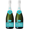 Veuve Du Vernay Zero Alcohol Free Non-Alcoholic Vegan Sparkling White Wine from France | 2 PACK - GoDpsMusic
