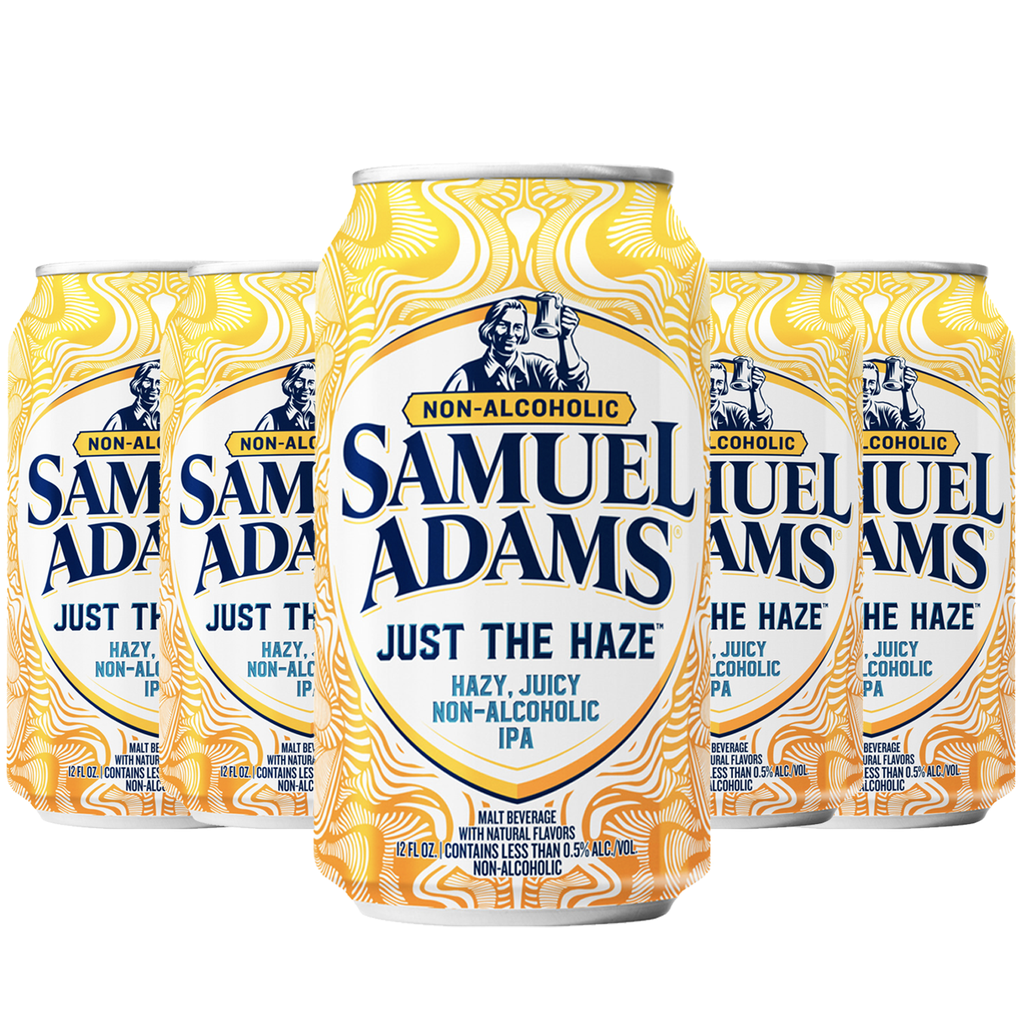 Samuel Adams Just the Haze Non-Alcoholic Hazy IPA Brew - Dealcoholized Sam Adams Craft Beer - 12oz Cans - Sabro, Citra, Mosaic, Cascade Hops - GoDpsMusic