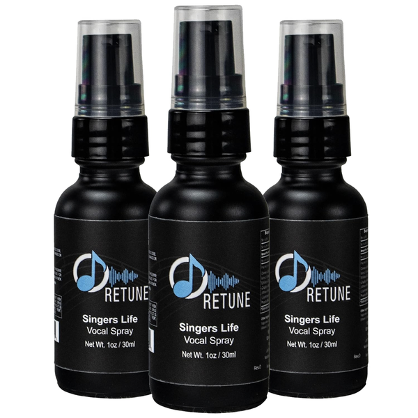 Retune Wellness Singers Life 100mg Hemp Oil Vocal Throat Spray 3 Pack