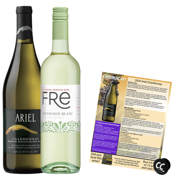 Non Alcoholic Wine 2 Pack Fre Sauvignon Blanc and Ariel Chardonnay Business & Holiday Gift Ideas - GoDpsMusic
