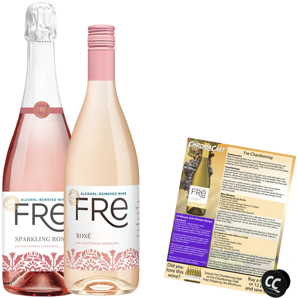 Non Alcoholic Wine 2 Pack Fre Rose and Fre Sparkling Rose Business & Holiday Gift Ideas - GoDpsMusic