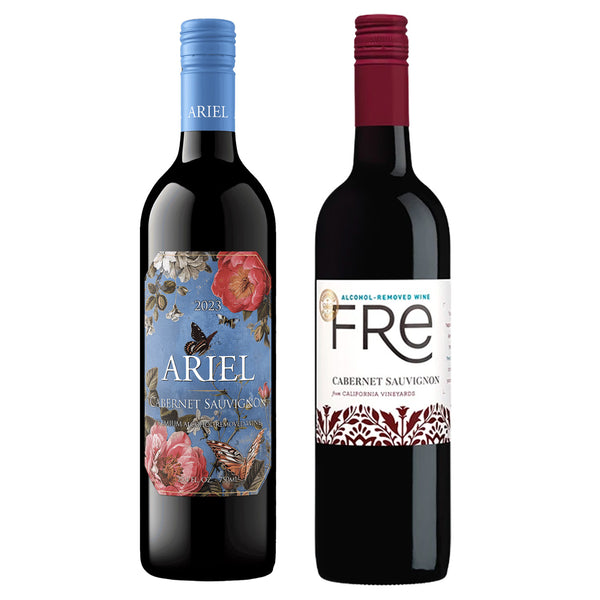 Non Alcoholic Wine 2 Pack Ariel and Fre Cabernet Sauvignon Business & Holiday Gift Ideas Sampler Pack