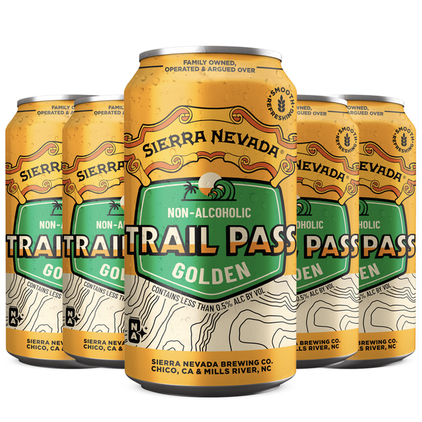 Sierra Nevada Trail Pass Golden Non-Alcoholic Beer - 12oz Cans - Delicious Dealcoholized Craft Brew - GoDpsMusic