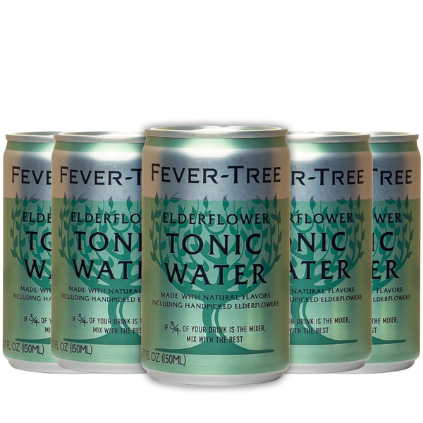 Fever Tree Elderflower Tonic Water - Premium Quality Mixer & Soda - Refreshing Beverage for Cocktails & Mocktails 150ml Can - GoDpsMusic