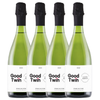 Good Twin Non-Alcoholic Sparkling Wine - Verdejo Made in Spain - Vegan, All-Natural Dealcoholized Cava Champagne Style Wines - GoDpsMusic