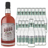 Dhōs Handcrafted Non-Alcoholic Bittersweet Liqueur Aperitif with Fever Tree Elderflower Tonic - Keto-Friendly, Zero Sugar, Zero Calories, Zero Proof - 750 ML - Perfect for Mocktails - Made in USA - GoDpsMusic