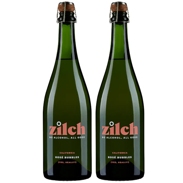 Zilch Alcohol-Free Rosé Bubbles: Premium Non-Alcoholic California Sparkling Rosé Wine | 2 PACK - GoDpsMusic