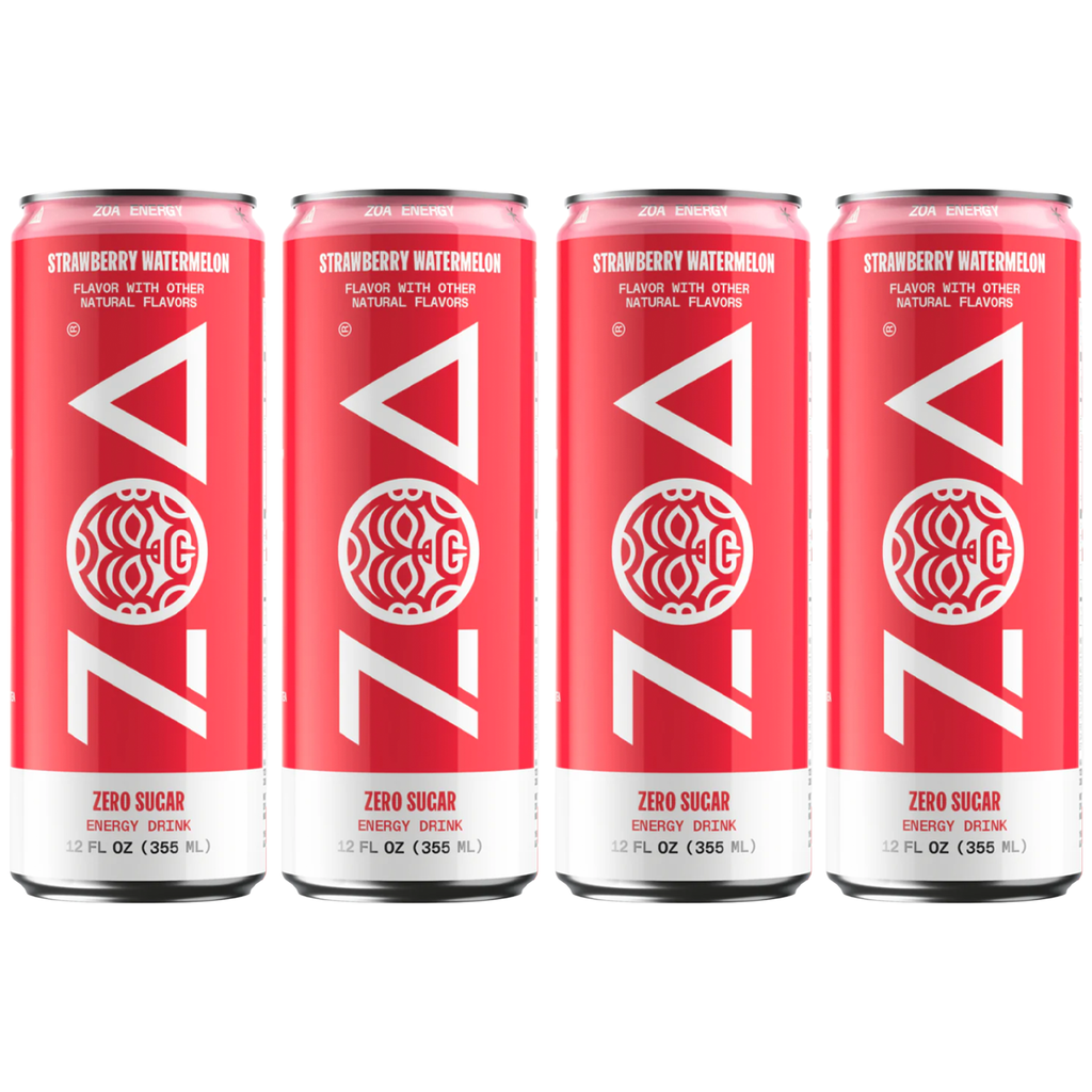 ZOA Strawberry Watermelon Zero Sugar Energy Drink – 12 Fl Oz Cans | Healthy Energy with Electrolytes & Vitamins | Natural Caffeine, No Artificial Flavors, Keto & Vegan Friendly - GoDpsMusic