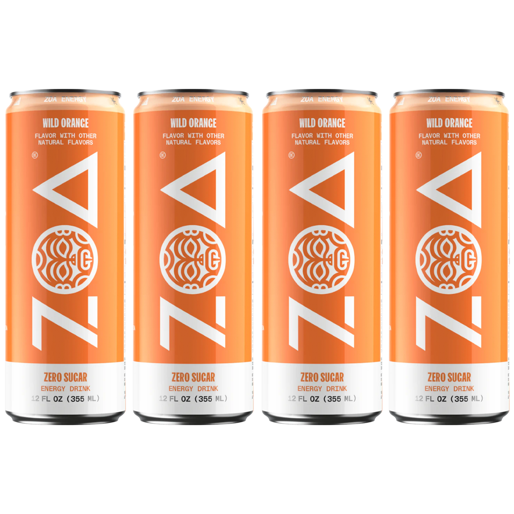 ZOA Wild Orange Zero Sugar Energy Drink – 12 Fl Oz Cans | Healthy Energy with Electrolytes & Vitamins | Natural Caffeine, No Artificial Flavors, Keto & Vegan Friendly - GoDpsMusic