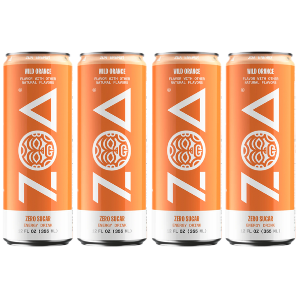 ZOA Wild Orange Zero Sugar Energy Drink – 12 Fl Oz Cans | Healthy Energy with Electrolytes & Vitamins | Natural Caffeine, No Artificial Flavors, Keto & Vegan Friendly - GoDpsMusic