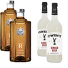 Clean Co Non-Alcoholic Rum Alternative 700ml Bottle | with Premium Quality Owens Ginger Beer 750ml