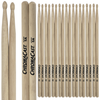 ChromaCast 5A USA Made Hickory Drumsticks Pair - Wood Tipped - Drum Sticks Tour Tested by Pro Drummers - Real American Hickory Wood - GoDpsMusic