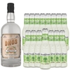 Dhōs Handcrafted Non-Alcoholic Orange Liqueur with Fever Tree Lime and Yuzu - Keto-Friendly, Zero Sugar, Zero Calories, Zero Proof - 750 ML - Perfect for Mocktails - Made in USA - GoDpsMusic