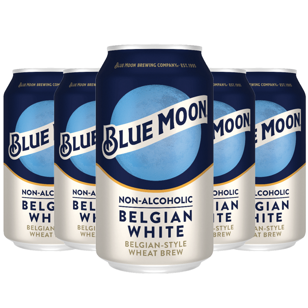 Blue Moon Non-Alcoholic Belgian Style Wheat Beer - Dealcoholized NA Brew in 12oz Cans - Low Calorie: 80 cals, 17g carbs - Refreshing Craft Brew Option - GoDpsMusic