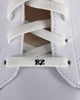 EZ Stretch slip on shoe laces, Elastic flat stretchy shoe laces,54 in Length, White - GoDpsMusic