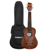 Sawtooth Mahogany Soprano Electric Ukulele w Gig Bag and Fishman KUL-101 Preamp/Built In Tuner - GoDpsMusic