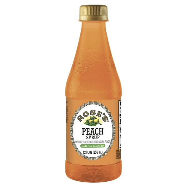 Rose’s Sweetened Peach Syrup 12 OZ Bottle, | Perfect for Cocktails, Beverages, and Mixers - GoDpsMusic