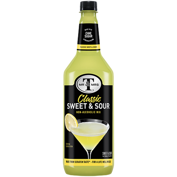 Mr & Mrs T Sweet & Sour Mix, 1L Bottle, – Premium Cocktail Mixer, Ready to Use - GoDpsMusic