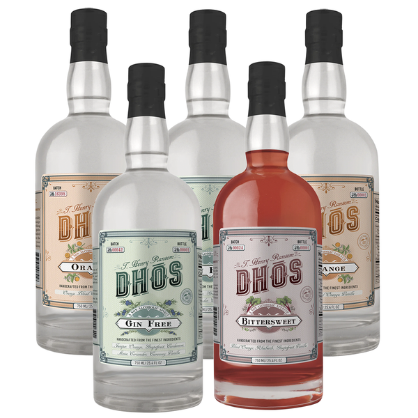 Dhōs Handcrafted Non-Alcoholic Mixed Packs - Keto-Friendly, Zero Sugar, Zero Calories, Zero Proof - 750 ML - Perfect for Mocktails - Made in USA - GoDpsMusic