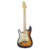 Sawtooth Left-Handed Sunburst ES Series Electric Guitar w/ Vanilla Cream Pickguard - Includes: Accessories, Amp & Gig Bag