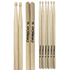 ChromaCast 2B USA Made Hickory Drumsticks Pair - Wood Tipped - Drum Sticks Tour Tested by Pro Drummers - Real American Hickory Wood - GoDpsMusic