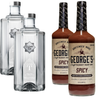 Clean Co Non-Alcoholic Tequila Alternative 700ml Bottle - | with Premium Quality George's Spicy Bloody Mary 32OZ