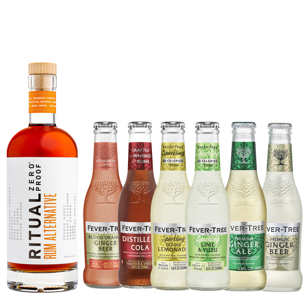 Ritual Zero Non-Alcoholic Rum Alternative with Fever Tree Mixed Packs for your favorite Alcohol-Free Mixed Drink - GoDpsMusic