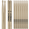 ChromaCast 5A USA Made Hickory Drumsticks Pair - Wood Tipped - Drum Sticks Tour Tested by Pro Drummers - Real American Hickory Wood - GoDpsMusic