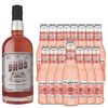 Dhōs Handcrafted Non-Alcoholic Bittersweet Liqueur Aperitif with Fever Tree Pink Grapefruit - Keto-Friendly, Zero Sugar, Zero Calories, Zero Proof - 750 ML - Perfect for Mocktails - Made in USA - GoDpsMusic