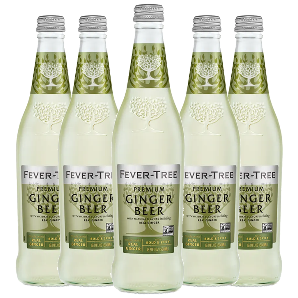 Fever Tree Premium Ginger Beer - Premium Quality Mixer and Soda - Refreshing Beverage for Cocktails & Mocktails 500ml Bottle - GoDpsMusic
