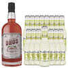 Dhōs Handcrafted Non-Alcoholic Bittersweet Liqueur Aperitif with Fever Tree Lemon Tonic Water - Keto-Friendly, Zero Sugar, Zero Calories, Zero Proof - 750 ML - Perfect for Mocktails - Made in USA - GoDpsMusic