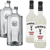 Clean Co Non-Alcoholic Tequila Alternative 700ml Bottle - | with Premium Quality Owens Ginger Beer 750ml