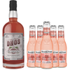 Dhōs Handcrafted Non-Alcoholic Bittersweet Liqueur Aperitif with Fever Tree Pink Grapefruit - Keto-Friendly, Zero Sugar, Zero Calories, Zero Proof - 750 ML - Perfect for Mocktails - Made in USA - GoDpsMusic