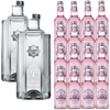 Clean Co Non-Alcoholic Tequila Alternative 700ml Bottle - | with Premium Quality Fentimans Botanically Brewed Rose Lemonade Sparkling Soda