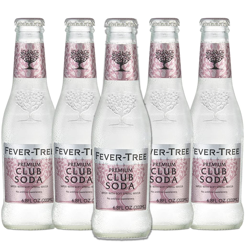 Fever Tree Premium Club Soda - Premium Quality Mixer & Soda - Refreshing Beverage for Cocktails & Mocktails 200ml Bottles - GoDpsMusic