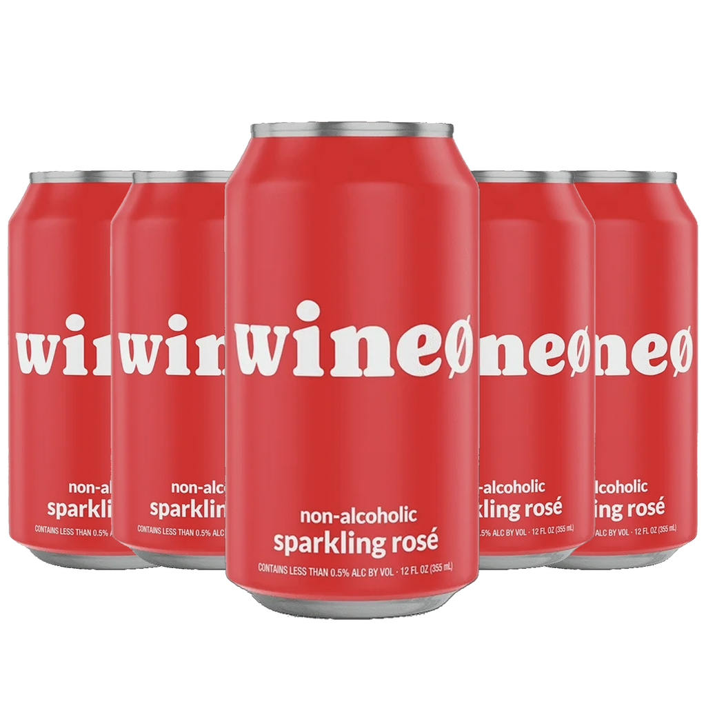 WineO Non-Alcoholic Rosé Wine: Refreshing Sparkling Delight - Vegan & Gluten-Free -  No Artificial Sweeteners - 12oz Cans - GoDpsMusic