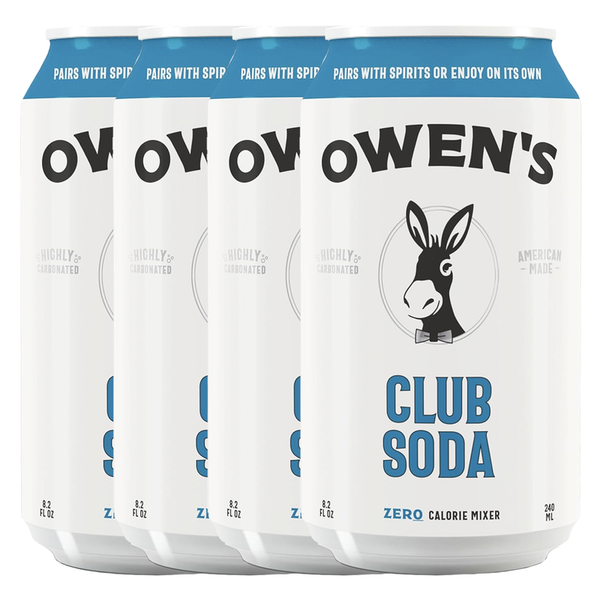 Owen’s Craft Mixers Club Soda Handcrafted in the USA with Premium Ingredients Vegan & Gluten-Free Soda Mocktail and Cocktail Mixer