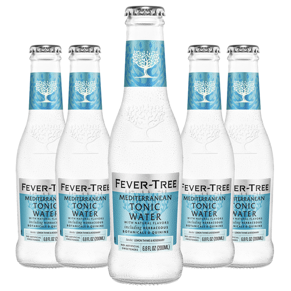 Fever Tree Mediterranean Tonic Water - Premium Quality Mixer and Soda - Refreshing Beverage for Cocktails & Mocktails 200ml Bottle - GoDpsMusic