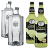 Clean Co Non-Alcoholic Tequila Alternative 700ml Bottle - | with Premium Quality Mr & Mrs T Margarita Mix, 1L Bottle