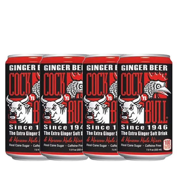 Cock n Bull Ginger Beer 7.5oz Soda Cans- Ideal Mixer for Cocktails, Mocktails, and Bartenders - Premium Quality for Perfect Mixed Drinks - Refreshing Flavor Profile- Made In USA - GoDpsMusic